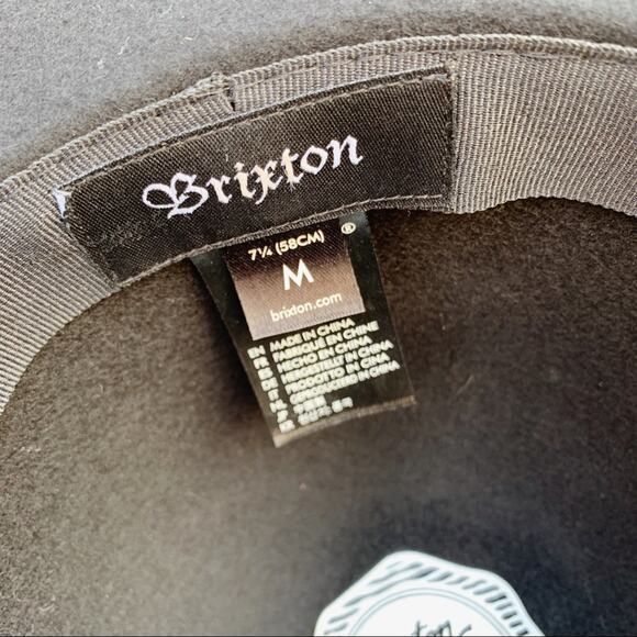 Black Brixton 100% Wool Hat M 7.25 (58 cm) - Picture 9 of 10